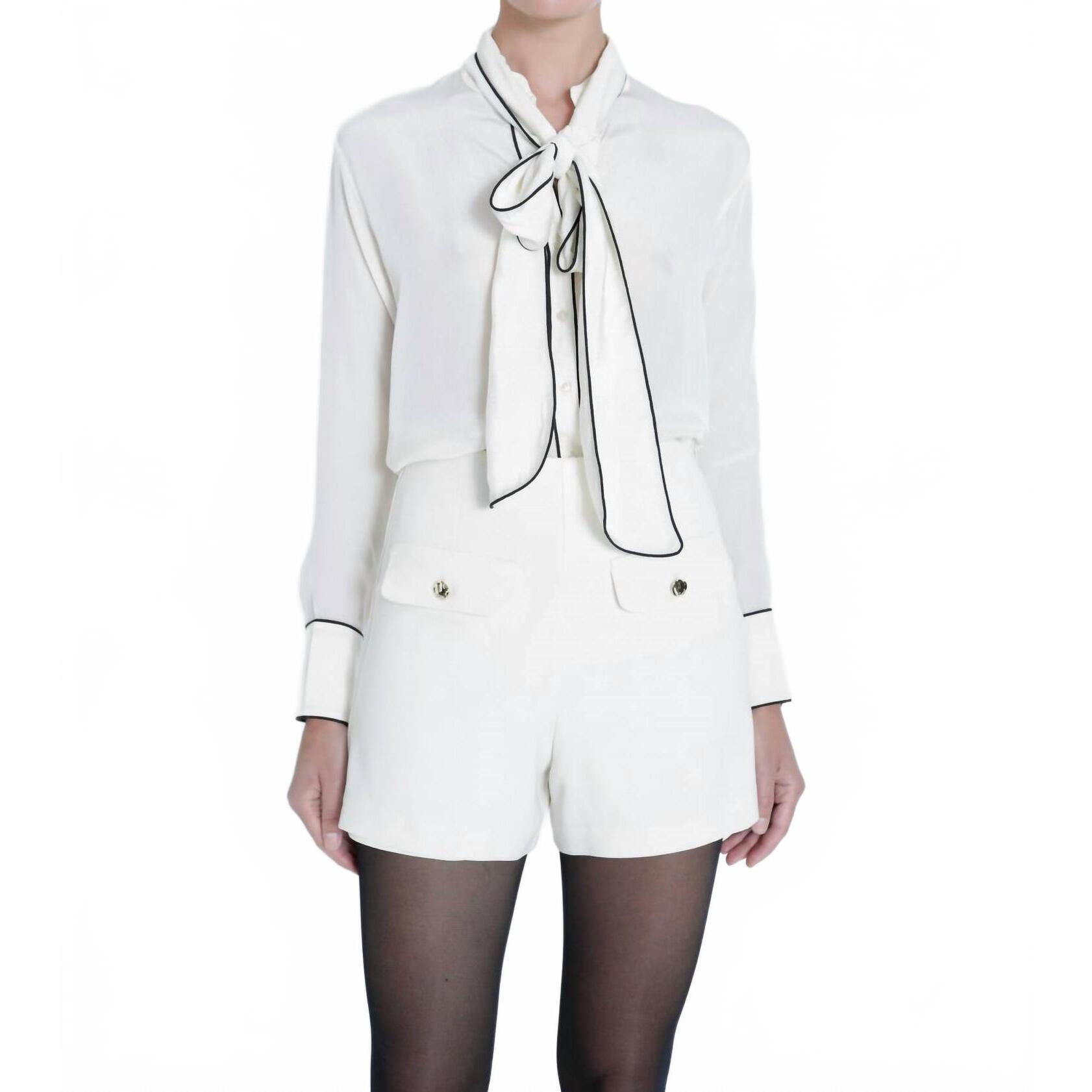 New Karina Grimaldi Stephanie Shirt In Ivory